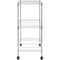 Ipower 3 Tier Shelf, 23*13*30Inch, Chrome, Plastic Caster Included HKSHLF23133003C - alternate 3